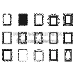Openwork Photo Frame Set - Decorative Laser Cut Templates