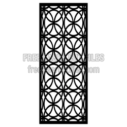 Ornamental Door Panel Screen Pattern, Laser Ready