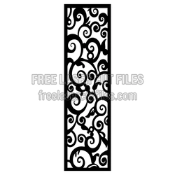 Ornamental Scroll Door Panel, Laser Cut Screen Design