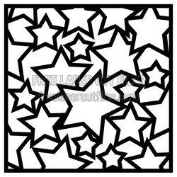 Star Pattern Decorative Panel for Laser Cutting