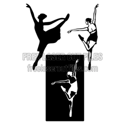 Ballet Dancer Silhouette Laser Cut File, Ready to Cut