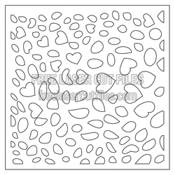 Geometric Heart Pattern Panel SVG Laser Cut File