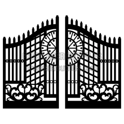 Ornamental Double Gate Panel Laser Cut Design
