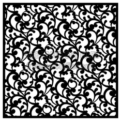 Ornamental Scrollwork Panel Pattern for Laser Cutting