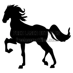 Rearing Horse Silhouette Laser Cut File, Ready to Cut