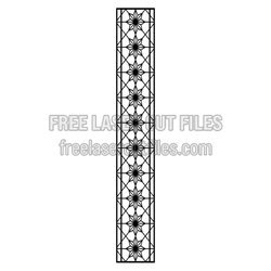 Tall Geometric Star Panel Laser Cut File, Ready to Cut