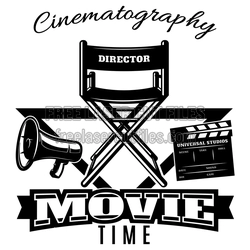Cinematography Movie Time Director Sign SVG Free