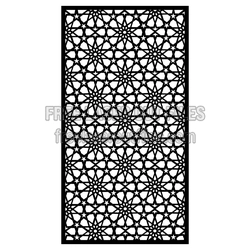 Moroccan Geometric Lattice Screen Panel Laser Cut Pattern