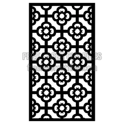 Ornamental Door Screen Panel Laser Cut File