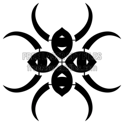 Stylized Tribal Spider Clipart Laser Cut Design