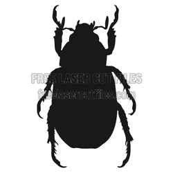 Beetle Silhouette Laser Cut File, Ready to Cut