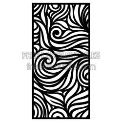 Decorative Swirl Door Panel Laser Cut Pattern