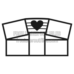 Heart Collage Photo Frame Laser Cut File, Ready to Cut