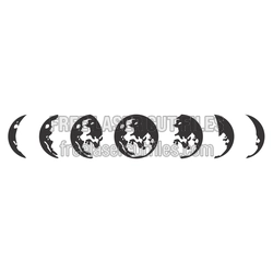Moon Phase Wall Art Laser Cut File, Ready to Cut