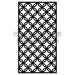 Ornamental Door Panel Screen Pattern, Ready to Cut