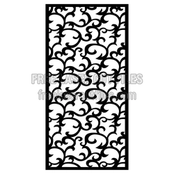 Ornamental Door Screen Panel Pattern, Laser Ready Cut File