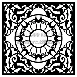 Ornamental Mandala Pattern for Laser Cutting