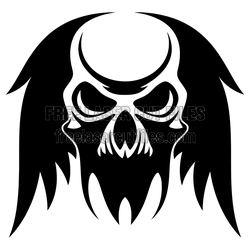 Scary Skull Clipart Laser Cut File for Halloween Decor