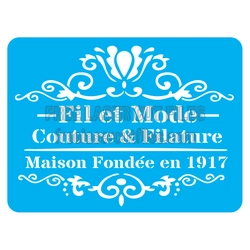 Vintage Style French Stencil Design, Laser Ready Cut File