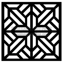 Geometric Screen Panel Pattern for Laser Cutting