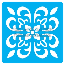 Ornamental Floral Stencil Design, Ready to Cut for Decor