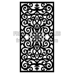 Ornamental Scroll Screen Panel Laser Cut Pattern