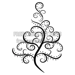 Swirled Christmas Tree Laser Cut File, Ready to Cut Decor