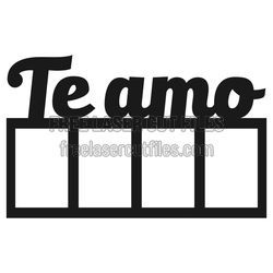 Tiamo Love Photo Frame Laser Cut Design, Ready to Cut