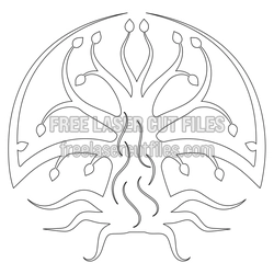 Celtic Tree Laser Cut File for Decorative Craft Projects