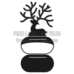 Layered Deer Jewelry Organizer Laser Cut Design