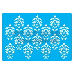 Ornamental Damask Stencil Panel for Laser Cutting