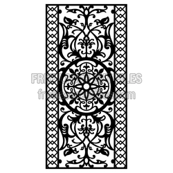 Ornamental Laser Cut Decorative Panel, Ready to Cut