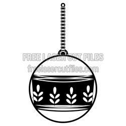 Christmas Ornament Pendant with Floral Cutout Design