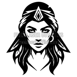 Greek Mythology Goddess Portrait Laser Cut Design
