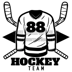 Hockey Team Jersey Logo Sign Ready to Cut