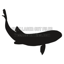 Humpback Whale Silhouette Laser Cut File, Ready to Cut