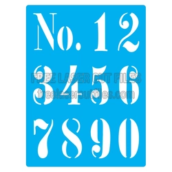No. 1-0 Decorative Number Stencil Set for Laser Cutting