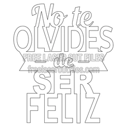 Note Ovides de Ser Feliz Laser Cut Phrase Design