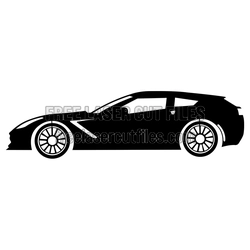 Sport Car Silhouette Laser Cut File, Ready to Cut
