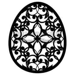 Decorative Egg Cut File for Laser Cutting, Free Vector