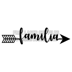 Family Arrow Sign Laser Cut File - Free SVG DXF Design