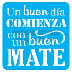 Good Day with a Good Mate Stencil Sign Cut File
