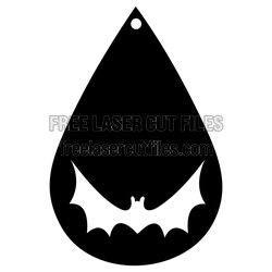 Halloween Bat Ornament Silhouette, Ready to Cut Design