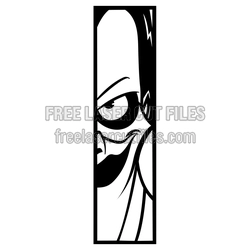 Joker Face Stencil Design for Laser Cutting
