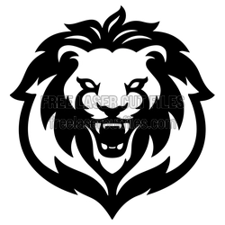 Roaring Lion Face Silhouette Laser Cut Design