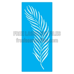 Elegant Feather Stencil Laser Cut File for DIY Decor