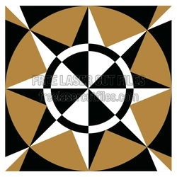 Geometric Starburst Panel Laser Cut Design