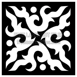 Ornamental Abstract Panel Pattern for Laser Cutting