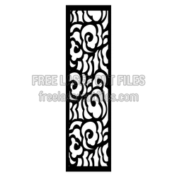 Ornamental Floral Laser Cut Panel, Ready to Cut Design
