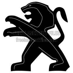 Peugeot Lion Logo SVG for Laser Cutting and Plasma
